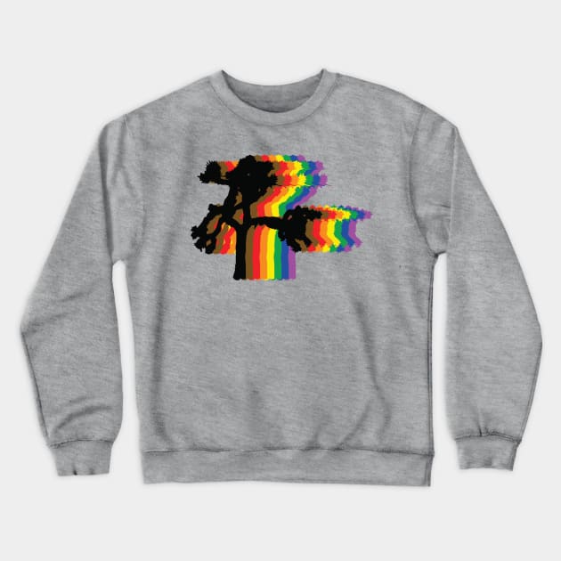 U2 - Joshua Tree Silhouette - Pride Flag Crewneck Sweatshirt by Rad Love